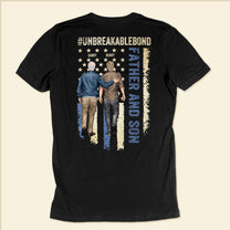 New Version Unbreakable Bond - Father & Son - Personalized Back Printed Shirt