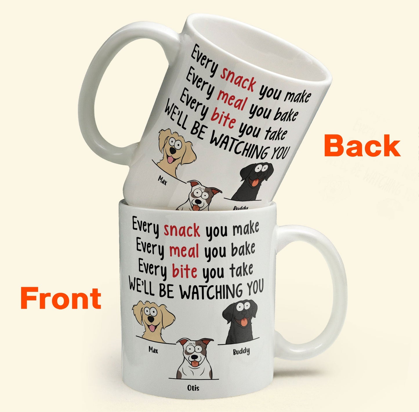 New Version - We'll Be Watching You - Personalized Mug