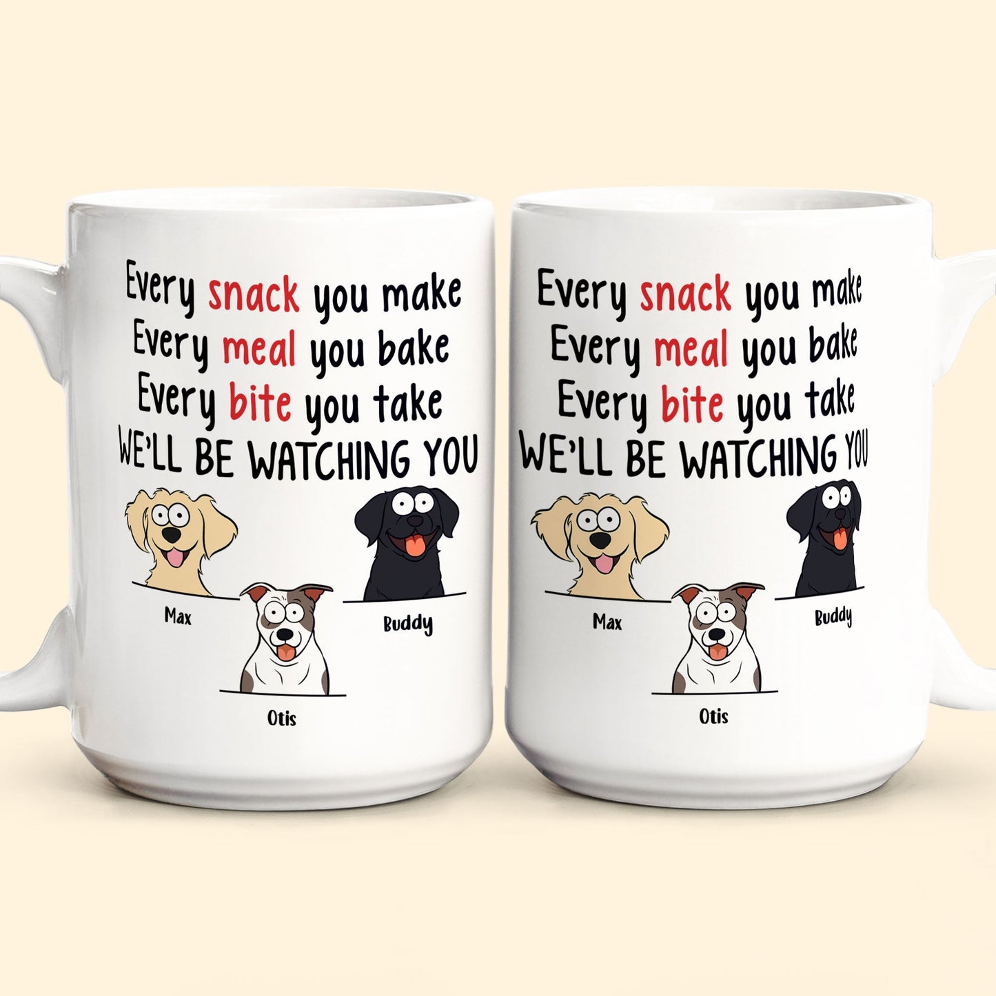 New Version - We'll Be Watching You - Personalized Mug