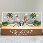 New Version You & Me We Got This Beach Scene - Personalized LED Night Light