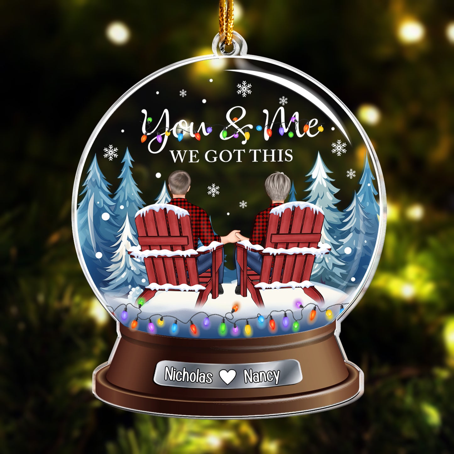 New Version You & Me We Got This - Personalized Acrylic Ornament