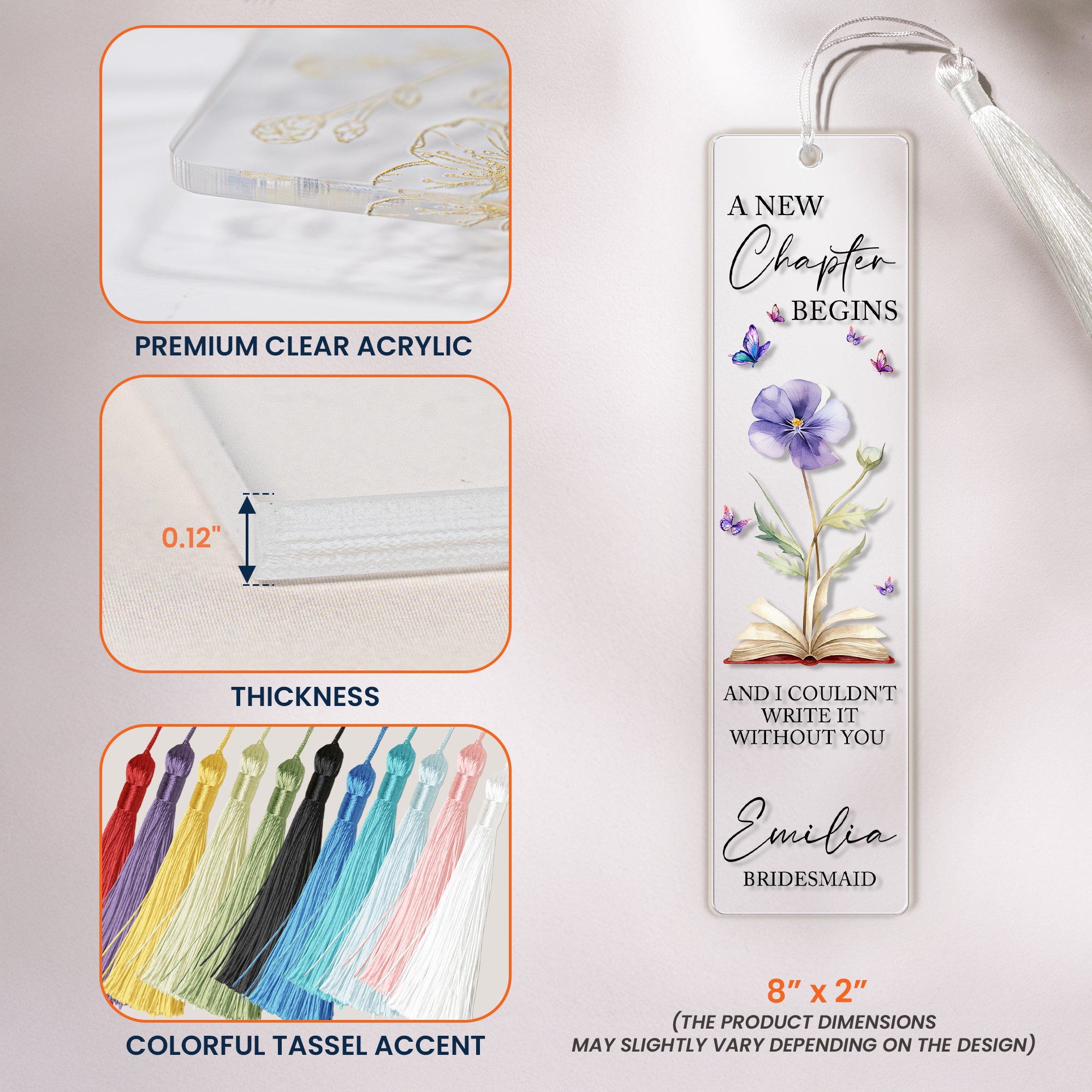 New-Chapter-Begins-Custom-Birth-Flower-&-Name-Wedding-Gift-For-Bridesmaid-Personalized-Bookmark-5