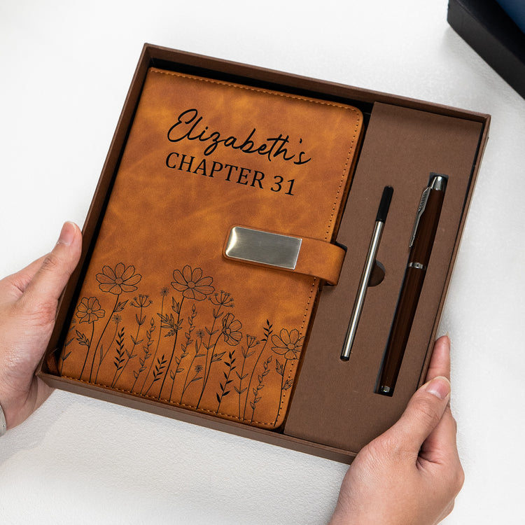 New-Chapter,-Next-Chapter-Custom-Birth-Flower-&-Name-Birthday-Gift,-Retirement-Gifts-For-Her-Personalized-Notebook-Set-3