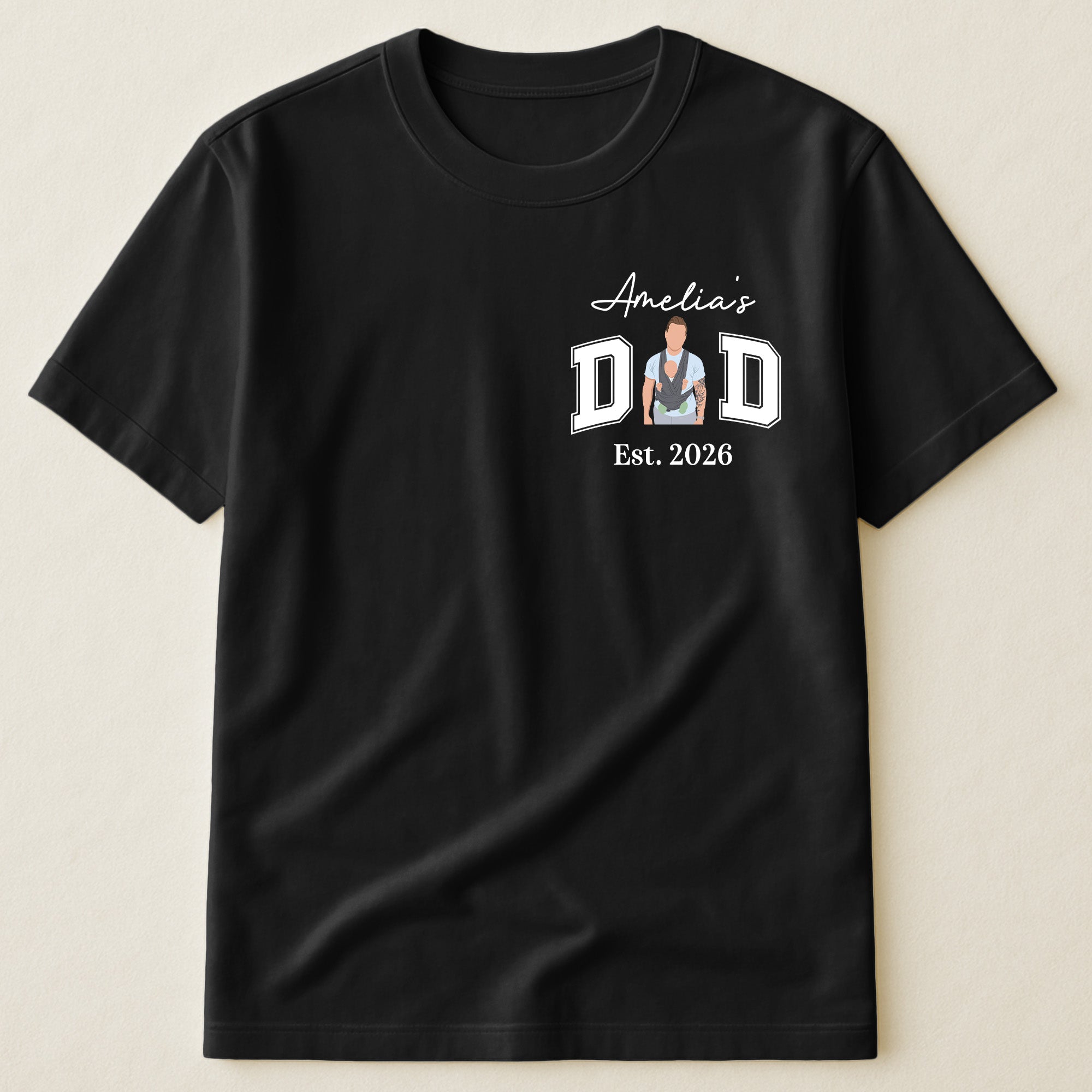 New-Dad,-Mom,-1st-Parents-Custom-Name-&-Photo-Faceless-Art-Personalized-Shirt-3
