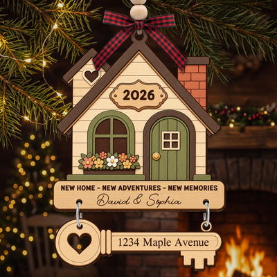 New Home First Christmas For Couple Family Christmas Ornament - Personalized Ornament