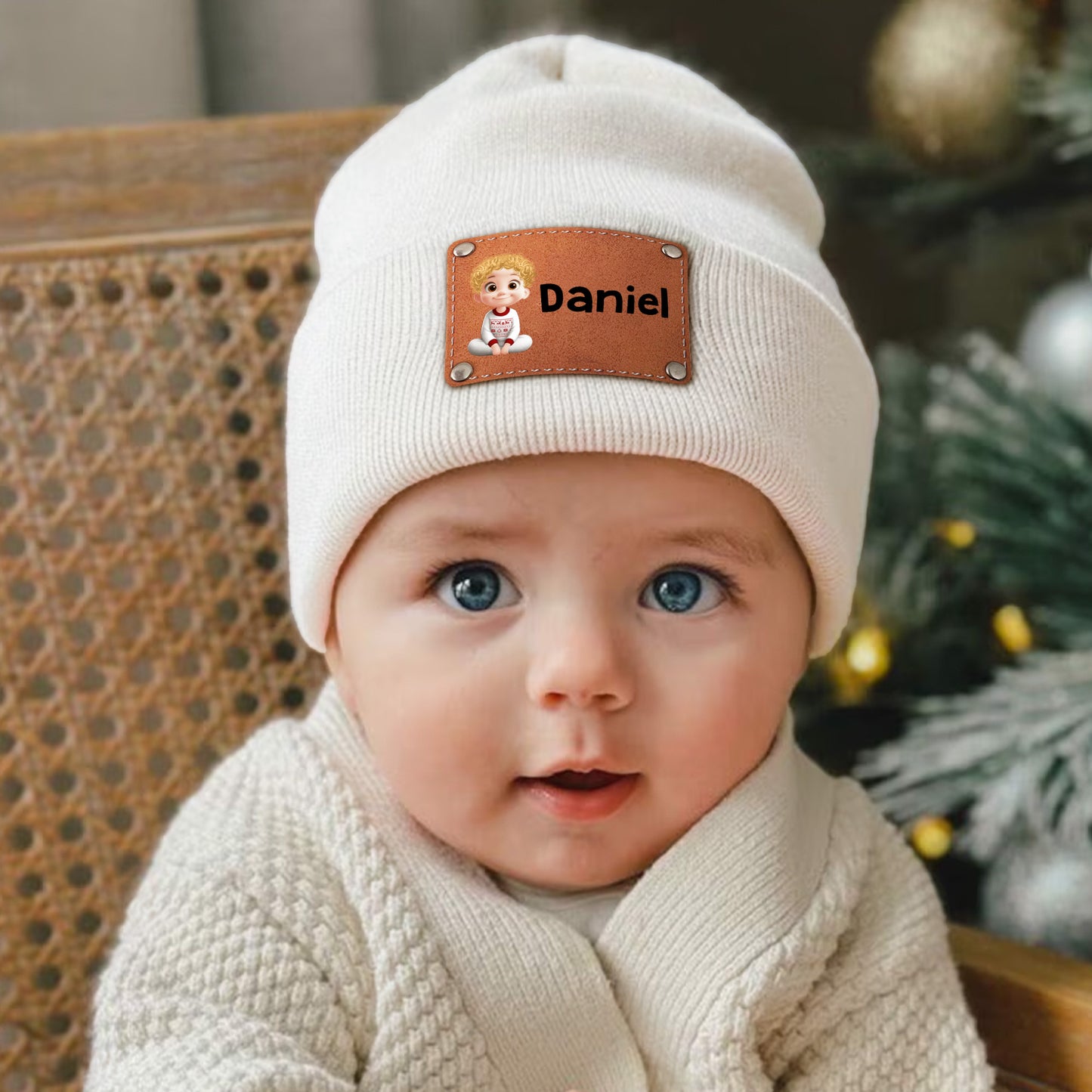 Newborn Baby Beanie Hat With Name Unisex, Baby Boy, Baby Girl - Personalized Beanie