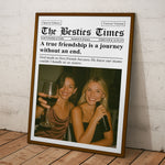 Newspaper The BFF Times - Upload Best Friend, Bestie Photo - Personalized Photo Poster/Canvas - Gift For Friend
