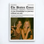 Newspaper The BFF Times - Upload Best Friend, Bestie Photo - Personalized Photo Poster/Canvas - Gift For Friend