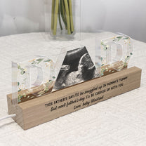 Next Father's Day I'll Be Cuddled Up With You - Personalized Photo LED Night Light