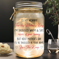 Next Mother's Day I'll Be Snuggled In Your Arms - Personalized Mason Jar Light