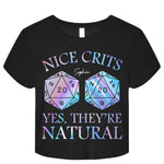 Nice Crits Yes They're Natural - Personalized Baby Tee