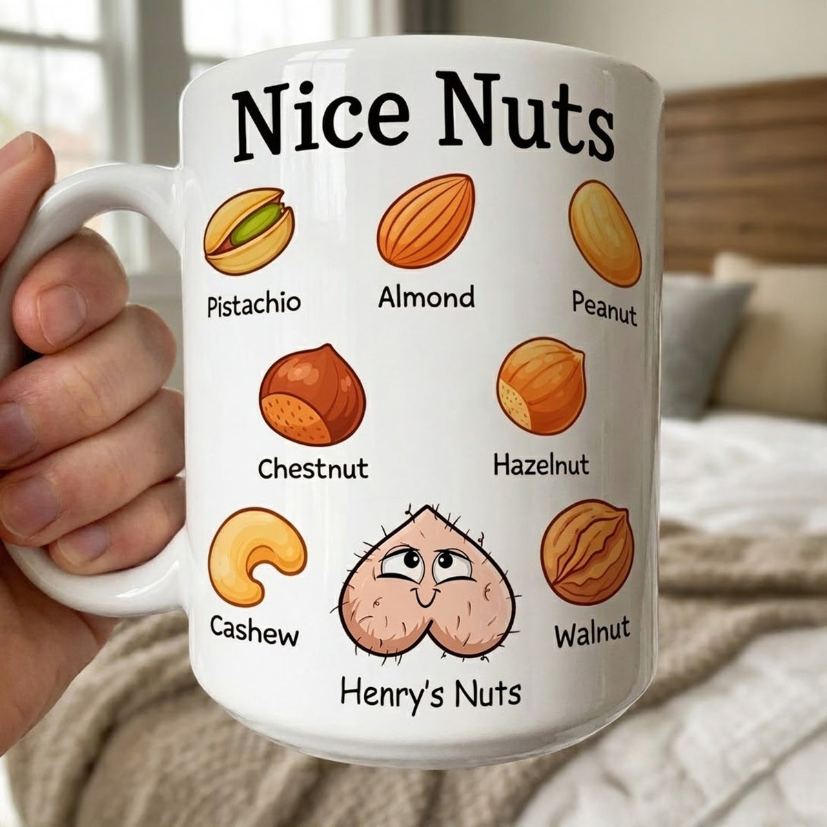 Nice Nuts Exchange Gift For Husband, Bf - Personalized Mug – Macorner