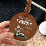 Nice Shot Daddy Gift For Dad And Golf Lovers - Personalized Photo Leather Golf Bag Tag