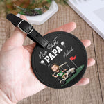 Nice Shot Daddy Gift For Dad And Golf Lovers - Personalized Photo Leather Golf Bag Tag