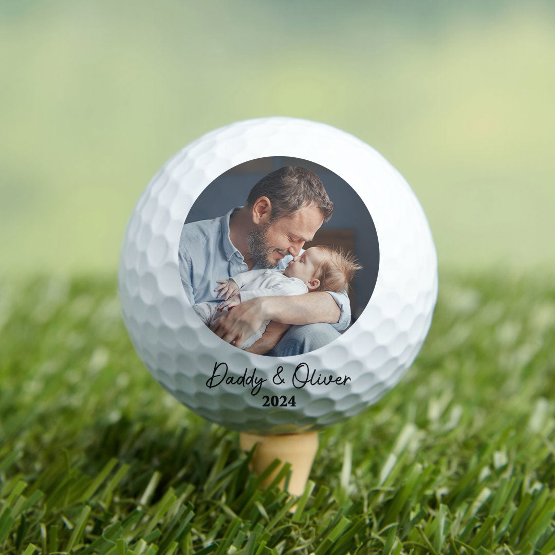 Nice Shot Daddy Happy First Father's Day Golfers - Personalized Golf Ball