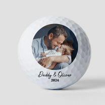 Nice Shot Daddy Happy First Father's Day Golfers - Personalized Golf Ball