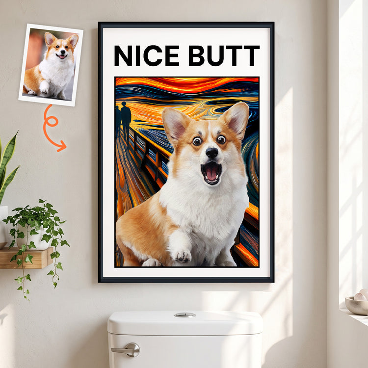 Nice-Butt-Custom-Pet-Photo-Funny-Scream-Art-Personalized-Poster-1