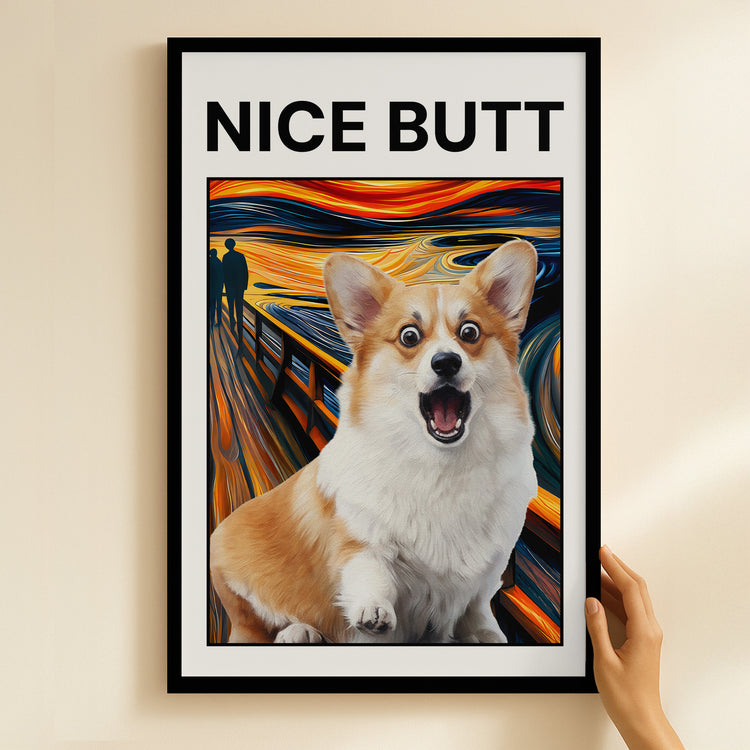 Nice-Butt-Custom-Pet-Photo-Funny-Scream-Art-Personalized-Poster-5