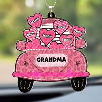 Nickname Grandma Truck Loading Heart - Personalized Car Ornament