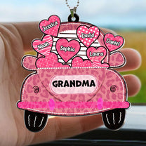 Nickname Grandma Truck Loading Heart - Personalized Car Ornament