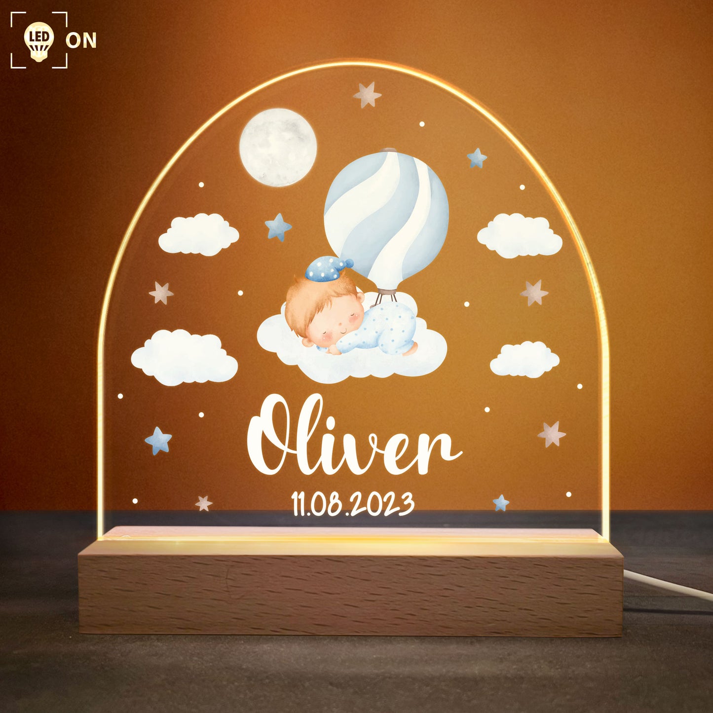 Nightlight Gift For Baby Kid - Personalized LED Light
