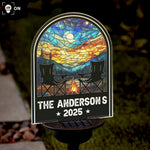 No City Lights Just Camp Fire Nights - Personalized Solar Light