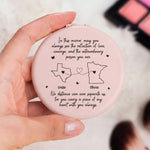 No Distance Can Ever Separate Us Mirror Reminder Long Distance Relationship - Personalized Compact Mirror