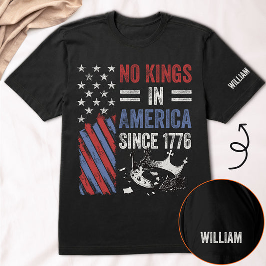 No Kings In America 4Th Of July - Personalized Shirt