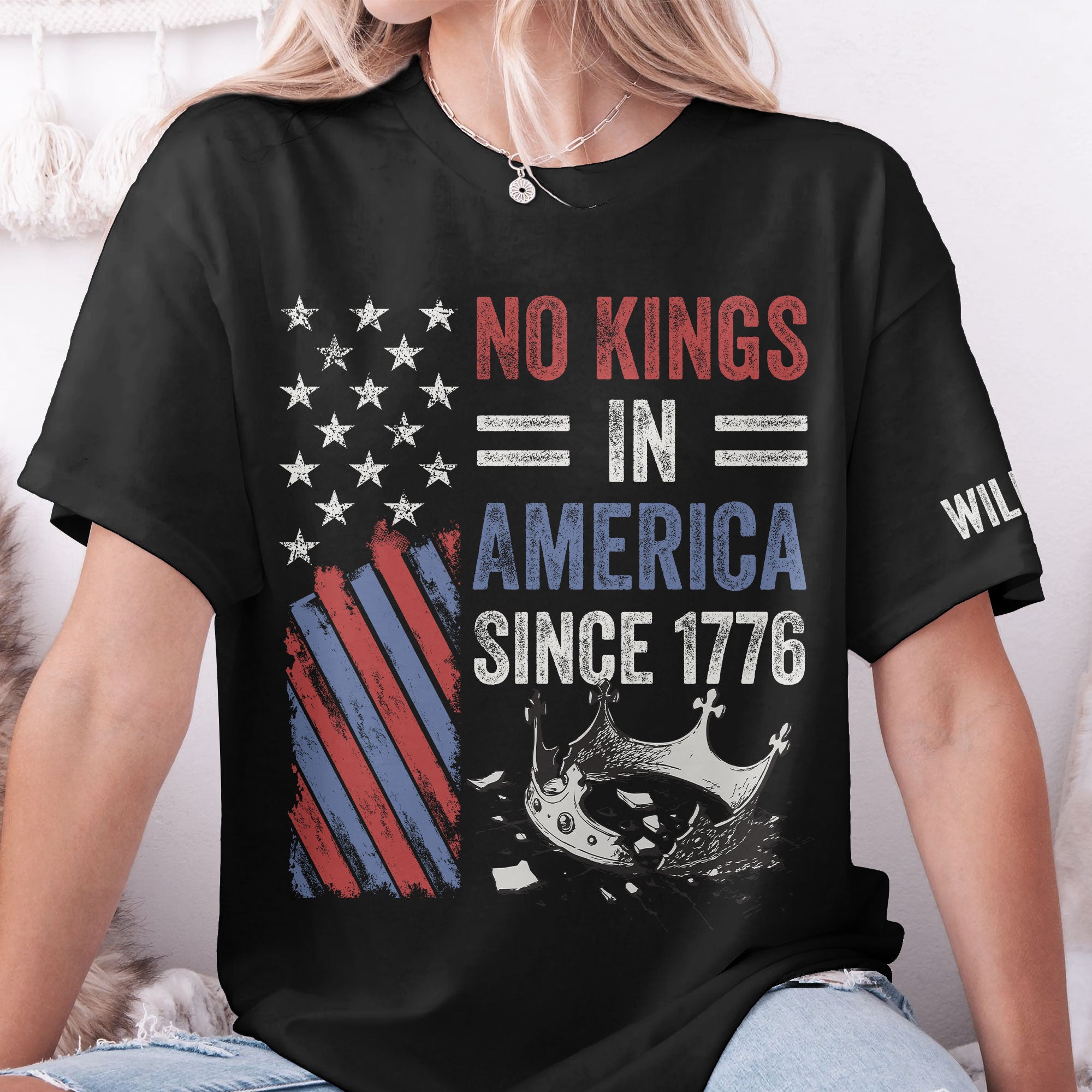 No Kings In America 4Th Of July - Personalized Shirt