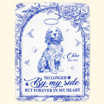 No Longer By My Side Forever In My Heart Pet Memorial Blanket - Personalized Blanket