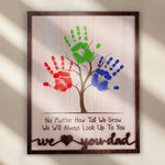 No Matter How Tall We Grow - Personalized Wooden Plaque