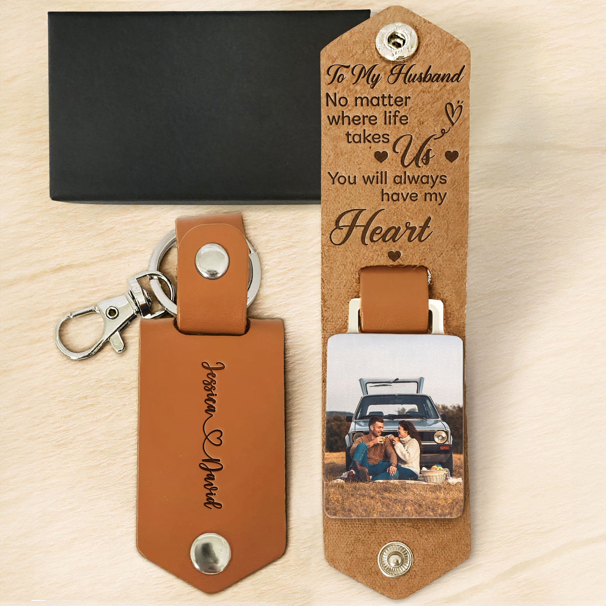 Custom Photo Keychain, Life Is Better With Sisters Image Upload