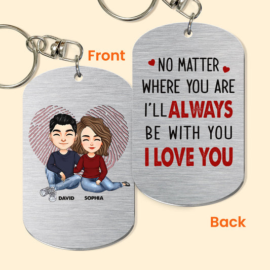 No Matter Where You Are Couple - Personalized Keychain