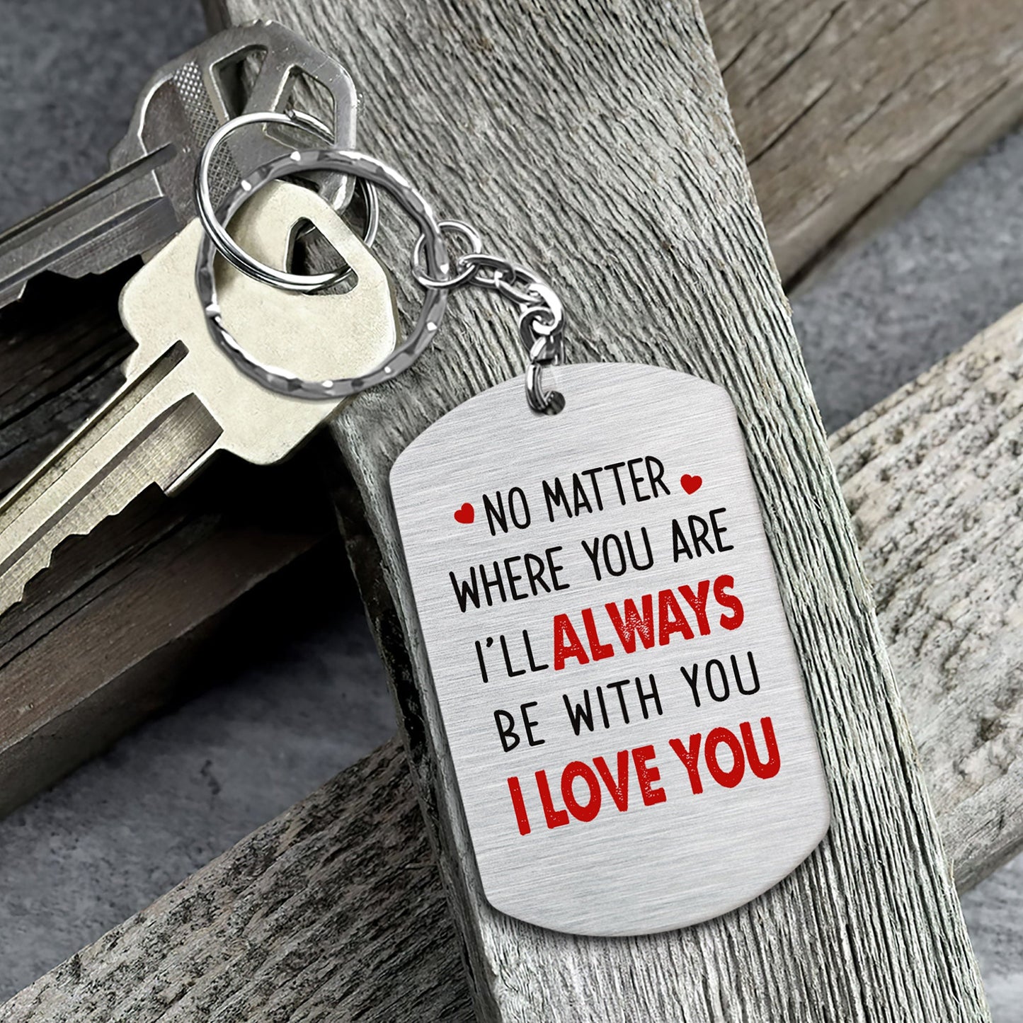 No Matter Where You Are Couple - Personalized Keychain