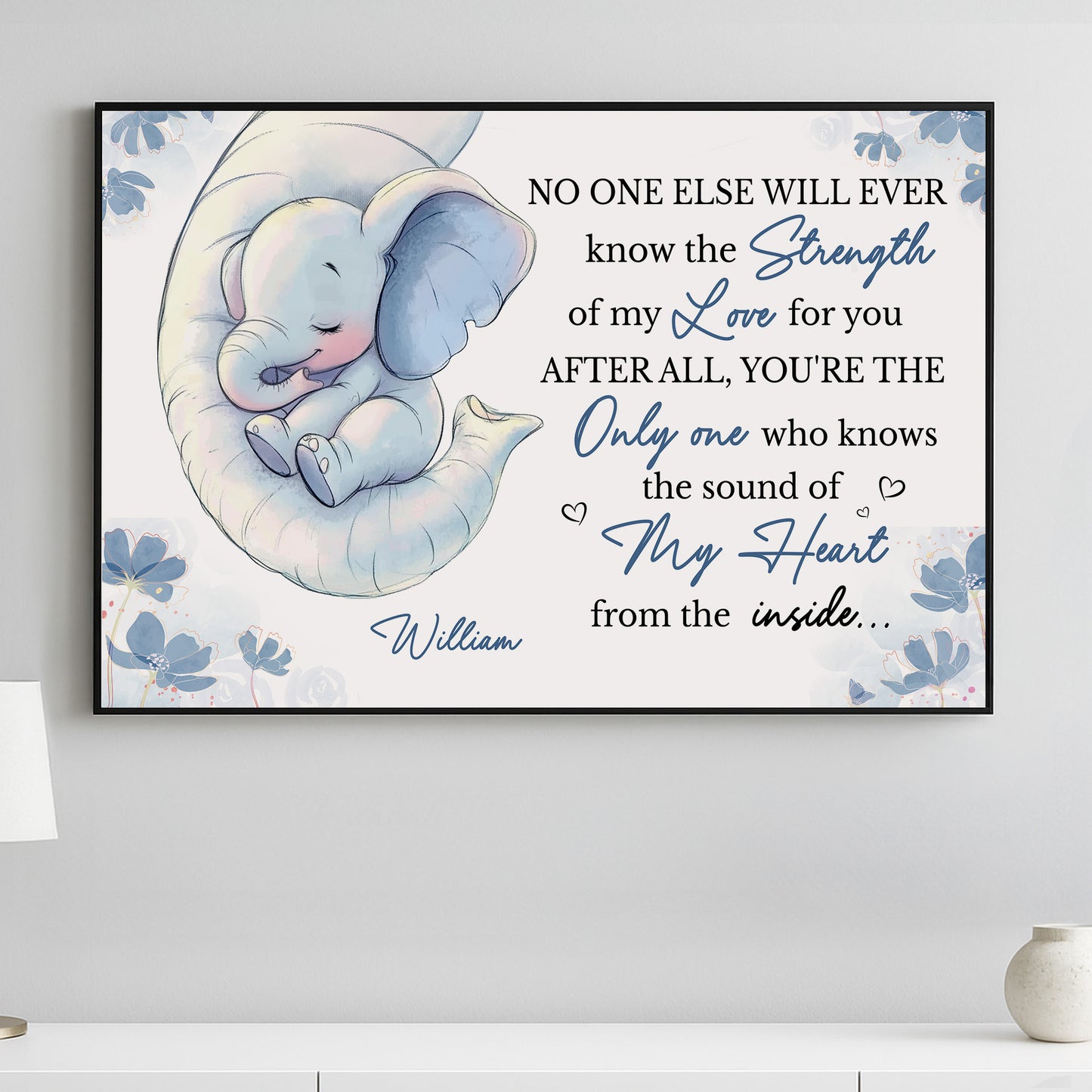No One Else Will Ever Know The Strength Of My Love For You - Personalized Poster