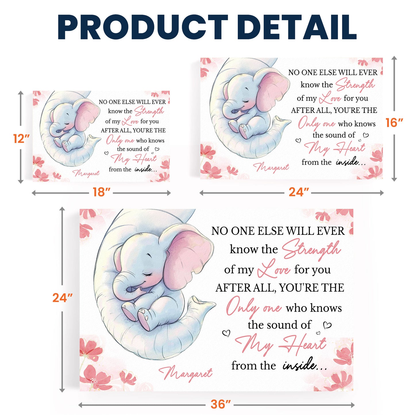 No One Else Will Ever Know The Strength Of My Love For You - Personalized Poster