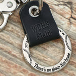 No Place Like Home Baseball or Softball Team Player - Personalized Coordinates Keychain