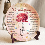 No Rain, No Flowers - Gifts For Daughter - Personalized Ceramic Plate