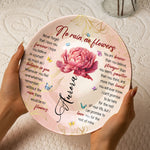 No Rain, No Flowers - Gifts For Daughter - Personalized Ceramic Plate