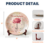 No Rain, No Flowers - Gifts For Daughter - Personalized Ceramic Plate