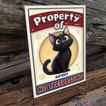 No Trespassing Cat Version - Personalized Metal Sign