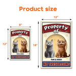 No Trespassing Cat Version - Personalized Metal Sign