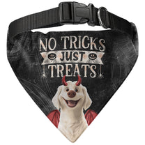 No Tricks, Just Treats - Personalized Bandana Collar
