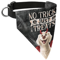 No Tricks, Just Treats - Personalized Bandana Collar