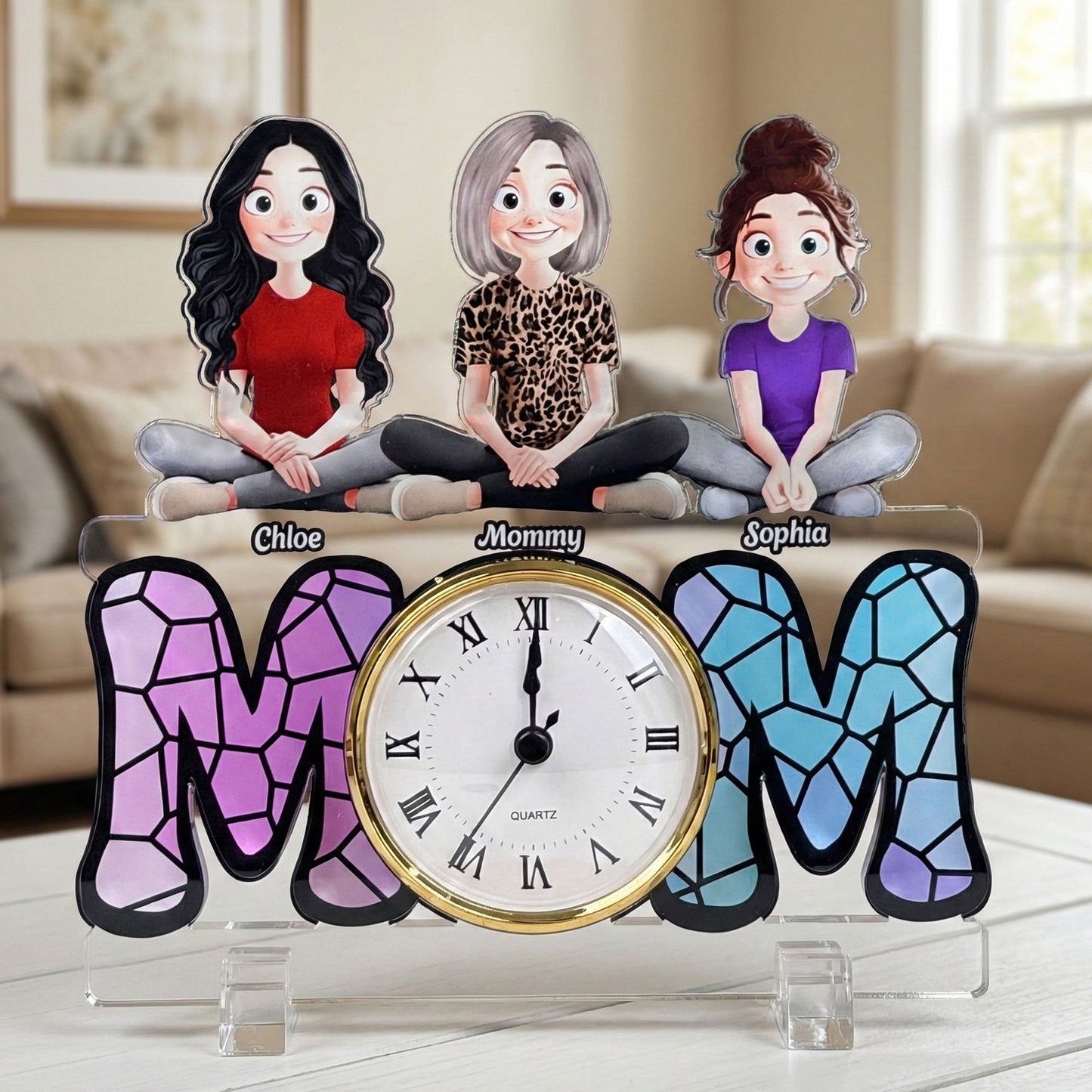 No-Matter-How-Much-Time-Goes-By-We-Will-Always-Be-Your-Little-Girls,-Boys-Personalized-Acrylic-Desk-Clock-4