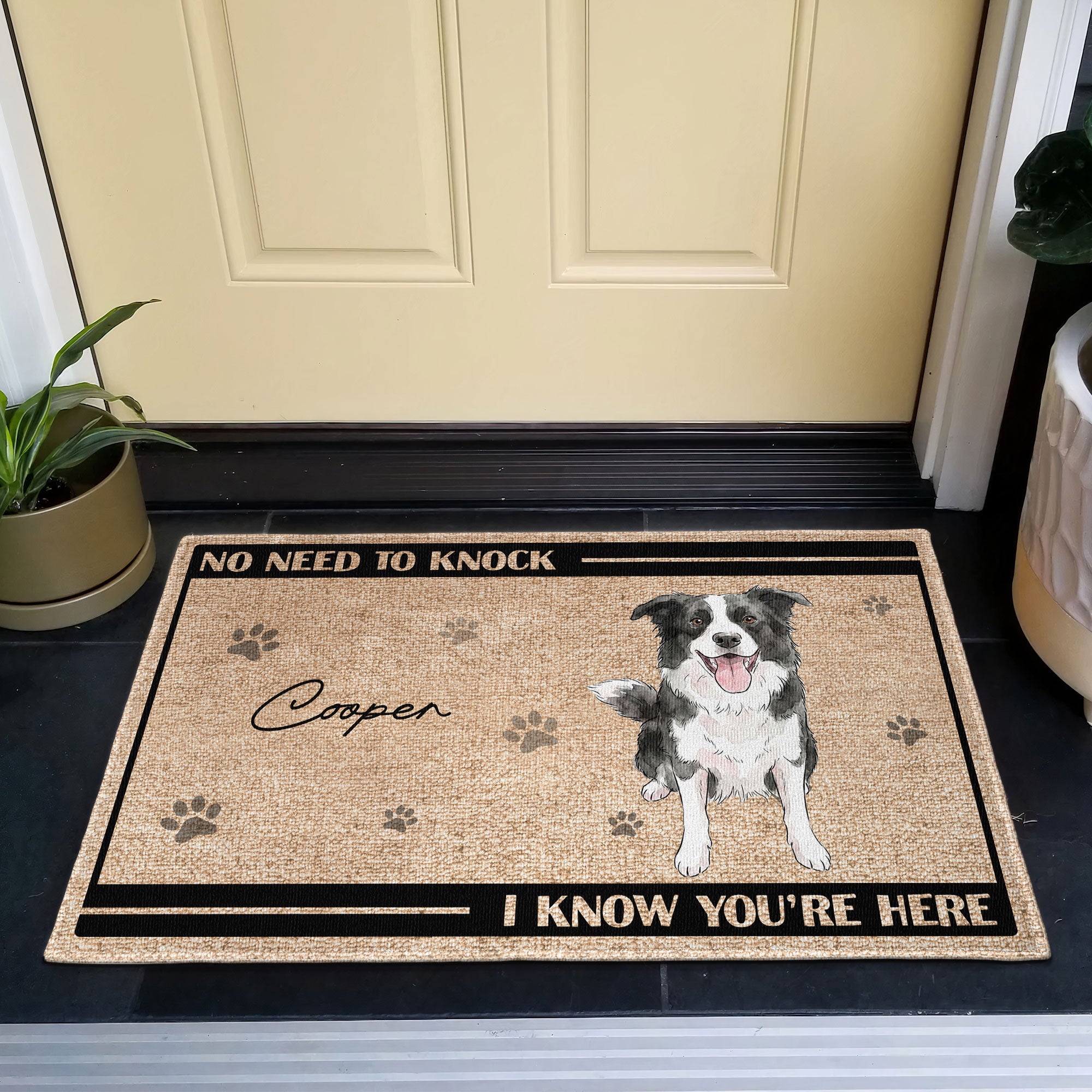 No-Need-To-Knock-Custom-Pet-Portrait-Watercolor-Personalized-Doormat-3