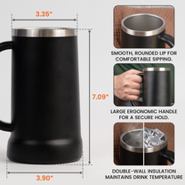 Norse Mythology Viking Runes - Personalized Beer Stein