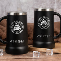 Norse Mythology Viking Runes - Personalized Beer Stein