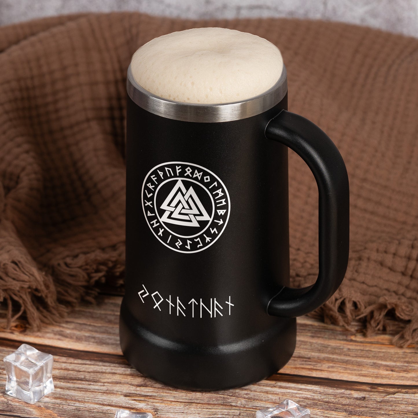 Norse Mythology Viking Runes - Personalized Beer Stein