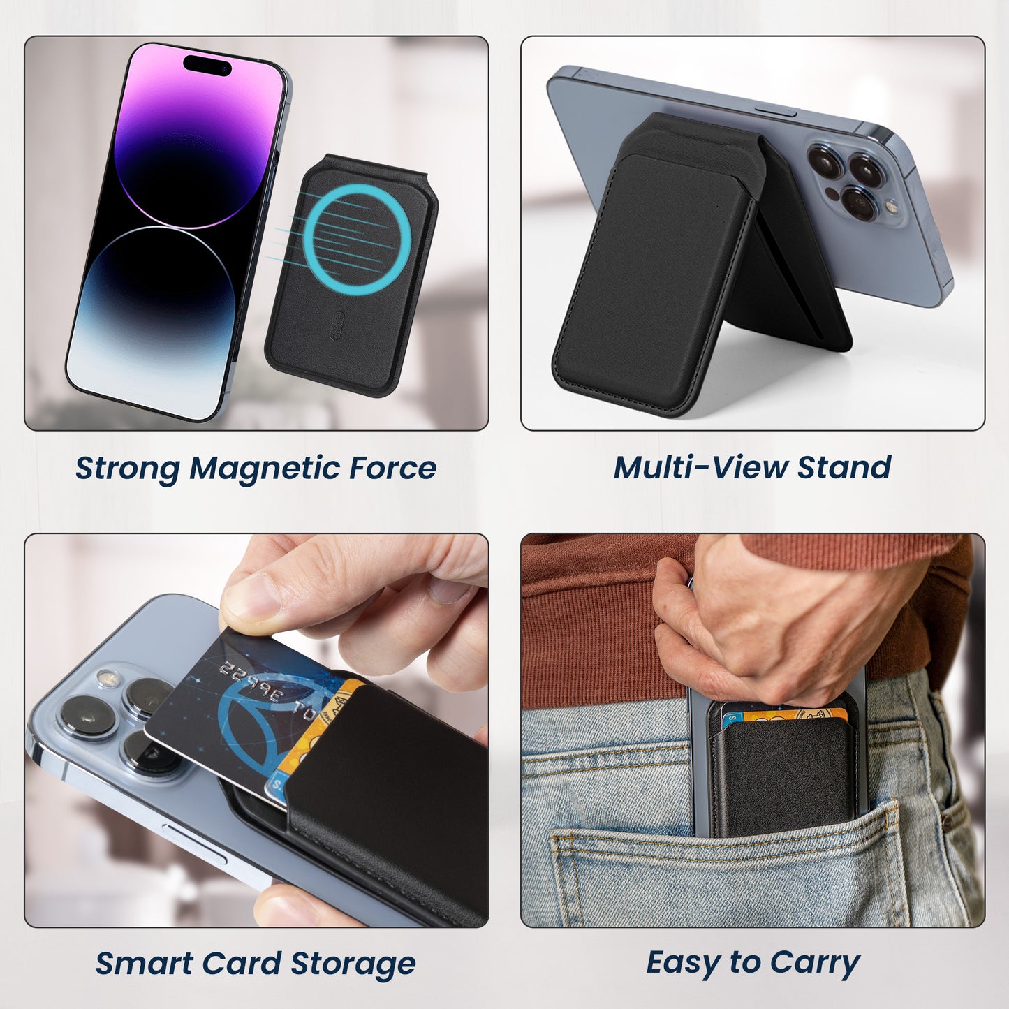 Norse Mythology Viking Runes - Personalized Wallet Compatible With Magsafe